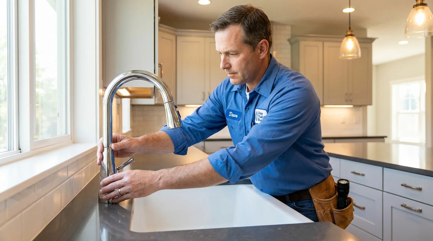 Kitchen faucet installation by Johns Plumbing LLC in Massapequa
